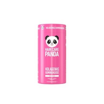 HAIR CARE PANDA KOLAGENAS GUMINUKUOSE, persikų skonio, 60 guminukų