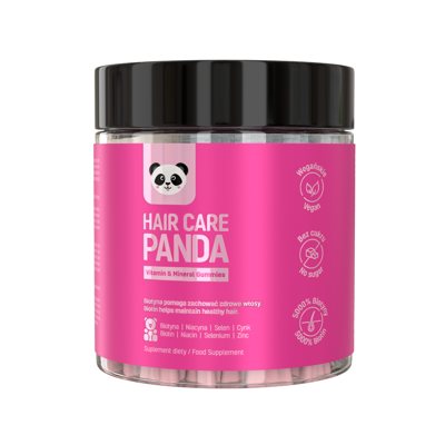 HAIR CARE PANDA, veganiški guminukai plaukams be cukraus, 60 guminukų, 300 g