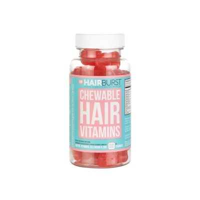 HAIRBURST maisto papildas plaukams, braškių ir juodųjų serbentų skonio N60