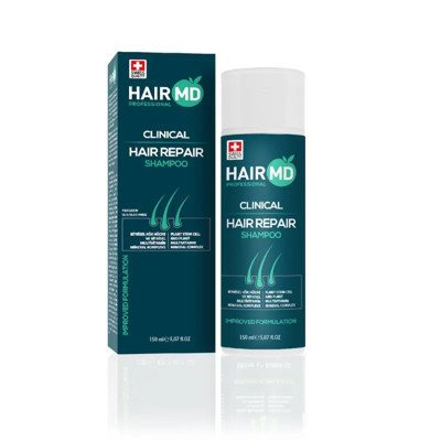 HairMD Clinical Hair Repair Shampoo – šampūnas silpniems, retėti linkusiems plaukams, 150 ml