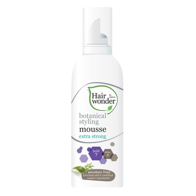 HAIRWONDER Botanical Styling putos plaukams stiprios fiksacijos, 200 ml