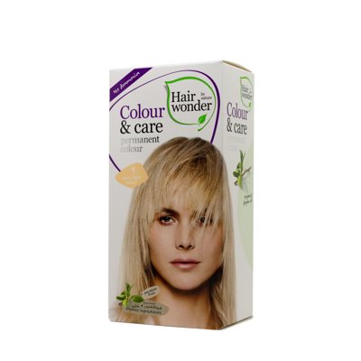 HAIRWONDER Colour & Care ilgalaikiai plaukų dažai be amoniako, labai šviesi blondinė 9, 100 ml