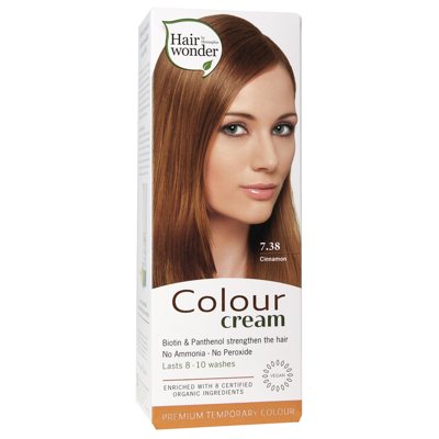 HAIRWONDER dažantis kremas Colour Cream, spalva cinamono 7.38, 60 ml