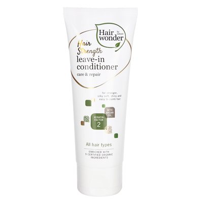HAIRWONDER plaukus sustiprinantis nenuplaunamas kondicionierius „Hair Strength“, 75 ml
