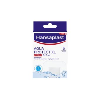 HANSAPLAST pleistrai AQUA PROTECT, XL, 5 vnt., 6 x 7 cm