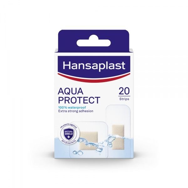 HANSAPLAST vandeniui atsparūs pleistrai AQUA PROTECT, 20 vnt