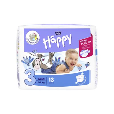 HAPPY MIDI sauskelnės vaikams 5- N13, 9 kg