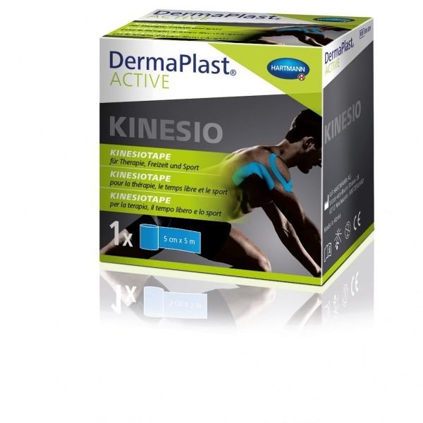 HARTMANN kineziologinis teipas DERMAPLAST ACTIVE, mėlynos spalvos, x 5 m, 1 vnt., 5 cm