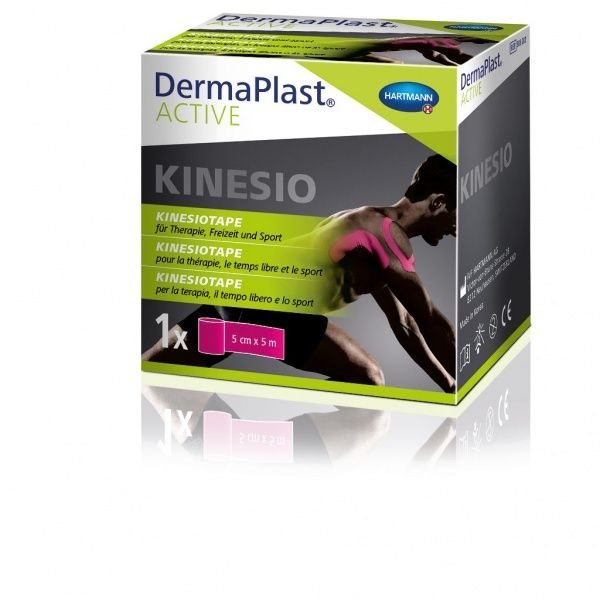 HARTMANN kineziologinis teipas DERMAPLAST ACTIVE, rožinės spalvos, x 5 m, 1 vnt., 5 cm