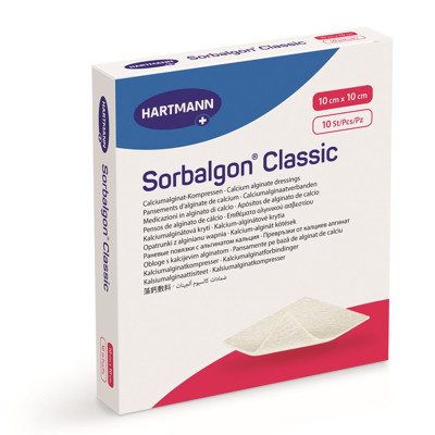 HARTMANN SORBALGON, tvarstis, sterilus, 10 vnt., 10 x 10 cm