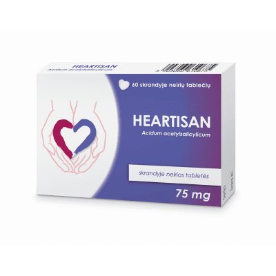 Heartisan 75 mg skrandyje neirios tabletės N60