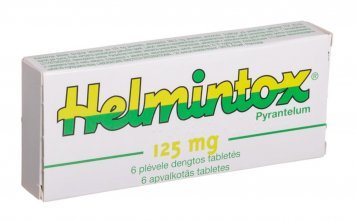 HELMINTOX 125 mg plėvele dengtos tabletės N6