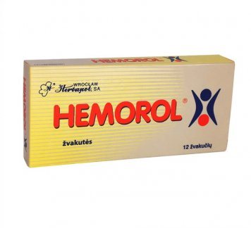 HEMOROL žvakutės N12