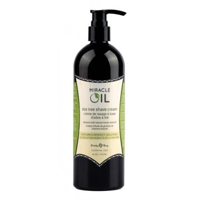 HEMP SEED Miracle Oil Tea Tree Shave Cream Skutimosi kremas, 473 ml