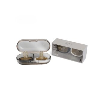 HEORSHE ortodontinio ir apvalaus čiulptuko rinkinys, JUODA/BALTA, 3+, 1 vnt., 2 vnt