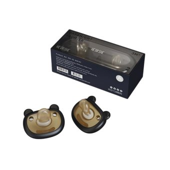 HEORSHE ortodontinių čiulptukų rinkinys, JUODA, 2 vnt., 2 vnt