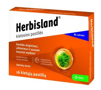 HERBISLAND kietosios pastilės N16
