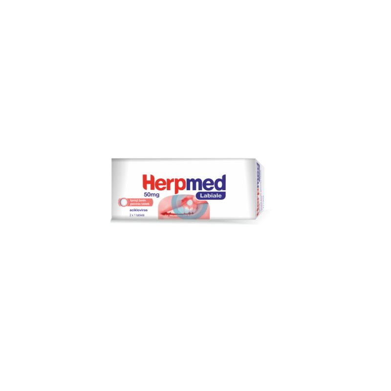 HERPMED Labiale 50mg lipn. žando gleiv. tab. N2x1 (lyg.imp.)