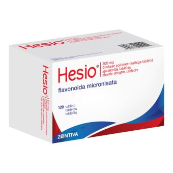 HESIO, 450mg+50mg, plėvele dengtos tabletės, N120
