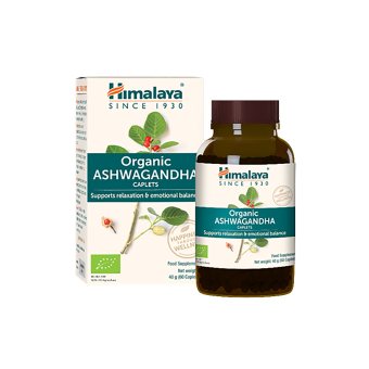 HIMALAYA ORGANIC ASHWAGANDHA, nuo ., 60 kapsulių, 18 m