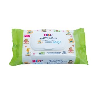 HiPP drėgnas tualetinis popierius BABY SANFT, 50 vnt