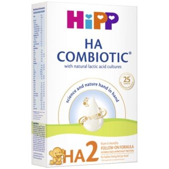 HiPP tolesnio maitinimo mišinys kūdikiams su hidrolizuotais baltymais COMBIOTIC HA2, nuo 6 mėn., 350 g