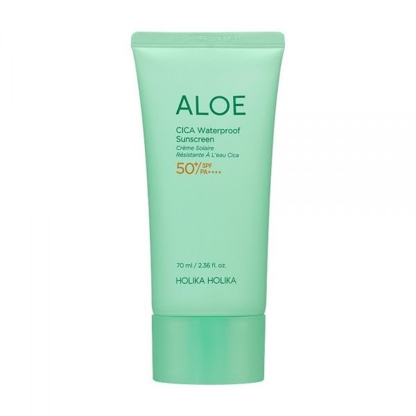 HOLIKA HOLIKA apsauginis veido ir kūno kremas ALOE CICA WATERPROOF SUNSCREEN, SPF50+, 70 ml