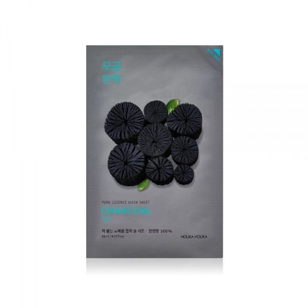 HOLIKA HOLIKA lakštinė veido kaukė PURE ESSENCE CHARCOAL, 23 ml