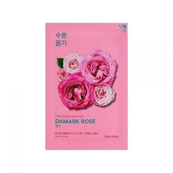 HOLIKA HOLIKA lakštinė veido kaukė PURE ESSENCE DAMASK ROSE, 23 ml