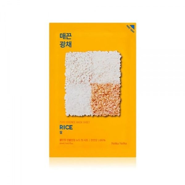 HOLIKA HOLIKA lakštinė veido kaukė PURE ESSENCE RICE, 23 ml