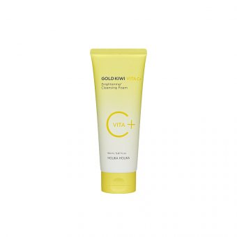 HOLIKA HOLIKA valomasios veido putos GOLD KIWI VITA C+ BRIGHTENING CLEANSING FOAM, 150 ml