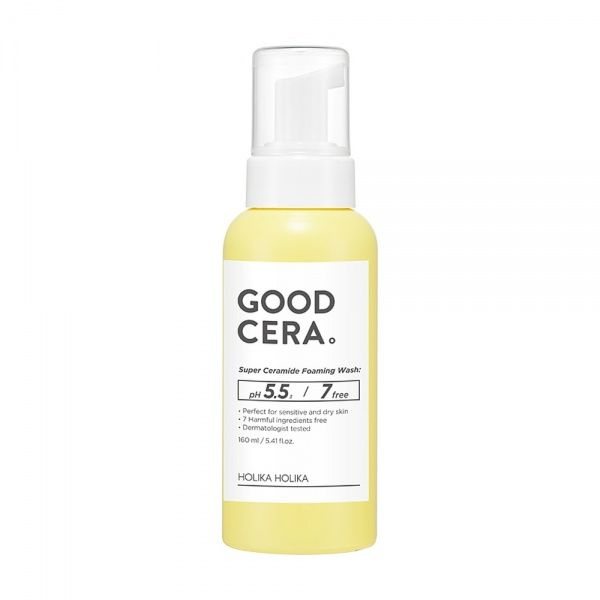 HOLIKA HOLIKA valomosios veido putos GOOD CERA SUPER CERAMIDE FOAMING WASH, 160 ml
