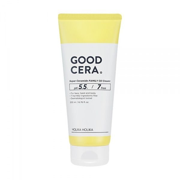 HOLIKA HOLIKA veido ir kūno aliejinis kremas GOOD CERA SUPER CERAMIDE FAMILY OIL CREAM, 200 ml