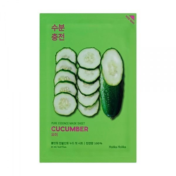 HOLIKA HOLIKA veido kaukė PURE ESSENCE CUCUMBER, 1 vnt