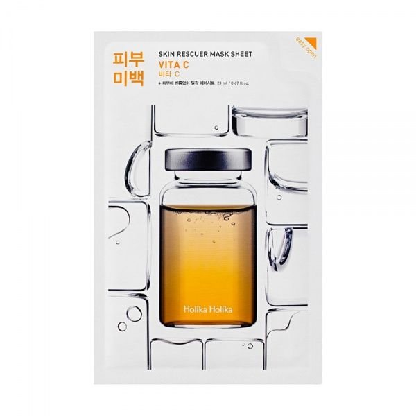 HOLIKA HOLIKA veido kaukė SKIN RESCUER VITA C, 1 vnt
