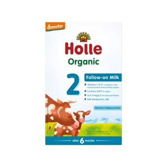 HOLLE ekologiškas tolesnio maitinimo pieno mišinys kūdikiams Nr. 2, nuo 6 mėn., LT-EKO-001, 600 g