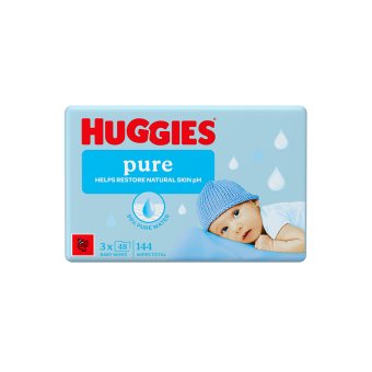HUGGIES drėgnos servetėlės Pure, 144 vnt., 144 vnt