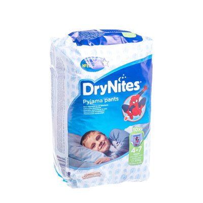 HUGGIES DRYNITES BOYS, sauskelnės berniukams, 17 -, 4 - 7 m., 10 vnt., 30 kg