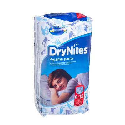 HUGGIES DRYNITES BOYS, sauskelnės berniukams, 27 -, 9 vnt., 57 kg