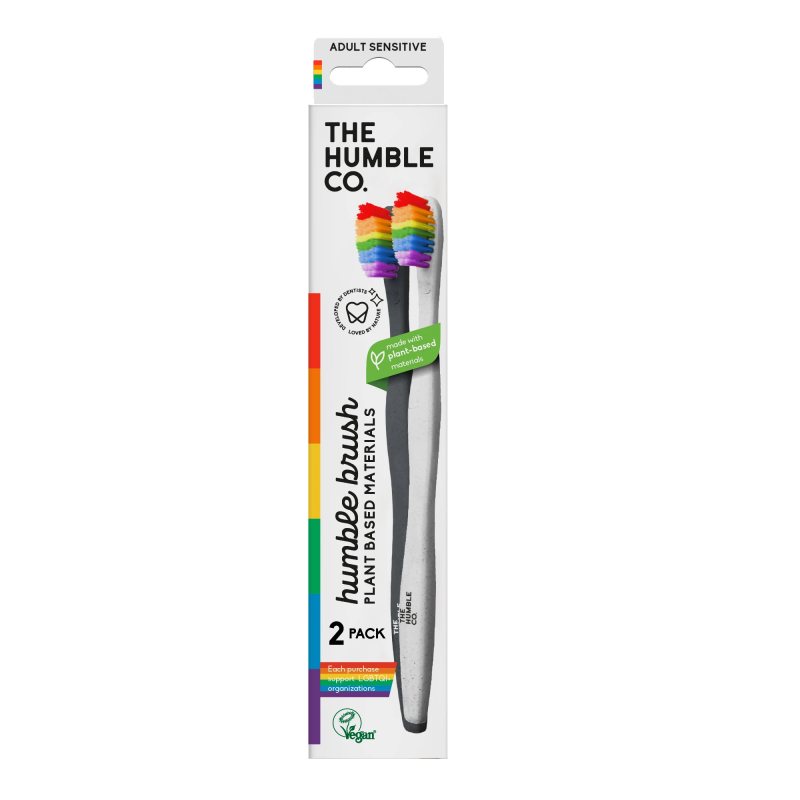 Humble Brush dantų šepetėlis Proud, augalinės kilmės, 2vnt., 2 vnt
