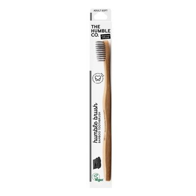 HUMBLE BRUSH, dantų šepetėlis su bambuko anglies šereliais, 1 vnt