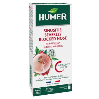 HUMER nosies purškalas nuo sinusito, 15 ml