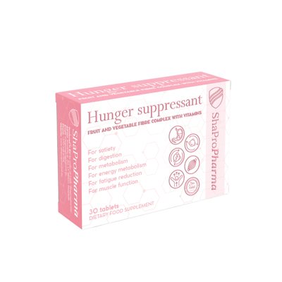 HUNGER SUPPRESSANT, alkio slopintojas, 30 tablečių
