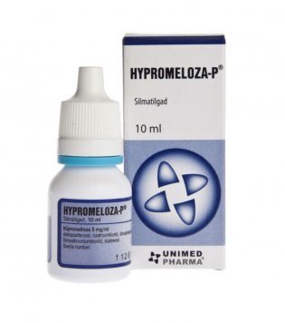 HYPROMELOZA P 0,5% akių lašai, 10 ml
