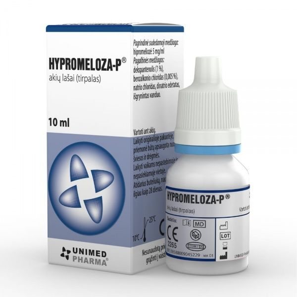 HYPROMELOZA-P 0,5 proc. akių lašai, 10 ml