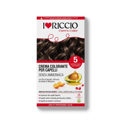 I Love Riccio beamoniakiai plaukų dažai - šviesiai ruda spalva Nr. 5, ., 145 ml