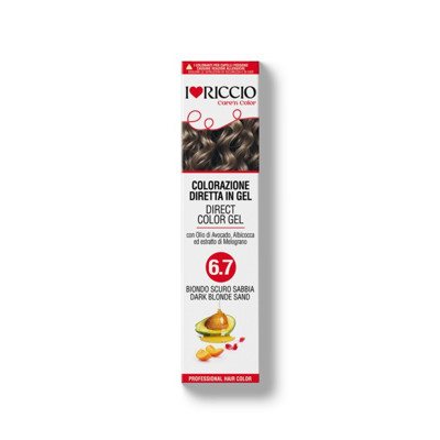 I Love Riccio geliniai tonuojantys dažai plaukams – smėlio spalva Nr. 6.7, ., 100 ml