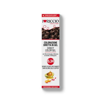 I Love Riccio tonuojantys dažai plaukams – tamsiai auksinis blondas su variu Nr. 6.34, ., 100 ml