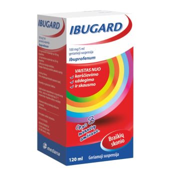 IBUGARD 100 mg/ geriamoji suspensija, geriamoji suspensija, N1, 5 ml