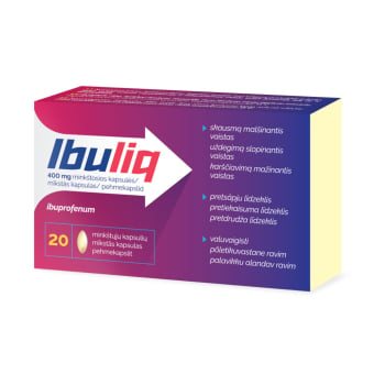 Ibuliq 400 mg minkštosios kapsulės, minkštosios kapsulės, N20